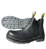 Aussie style Slip-On Black Leather Work Boots Soft Toe in Black leather Outback Survival Gear - Australian Country Outfitters