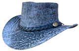 Outback Survival Gear - Kangaroo Leather Hats - Stonewash Grey K1004