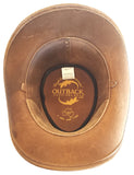 Outback Survival Gear Broken Hill Old West Leather Hat in Brown H9001
