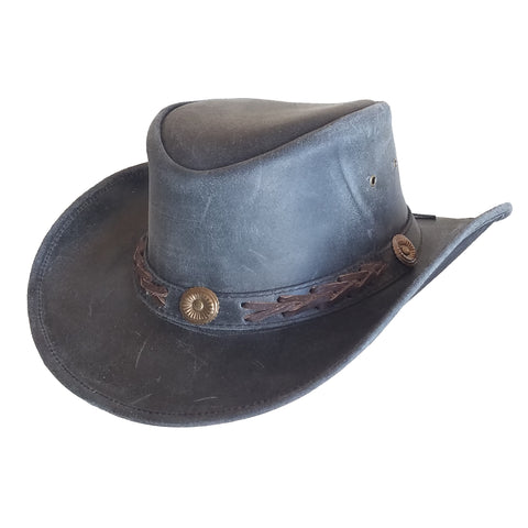 Outback Survival Gear - Broken Hill Old West Hat - Black H9002