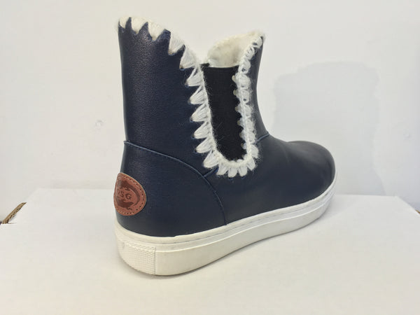 Navy slip on boots clearance