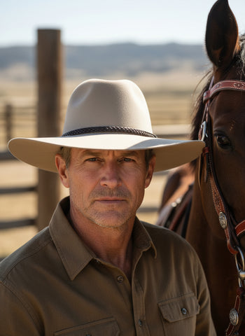 100% Australian Wool Hat in BEIGE Nullarbor by Outback Survival Gear