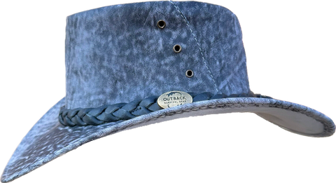 Outback Survival Gear Kangaroo Leather Hats Stonewash Grey