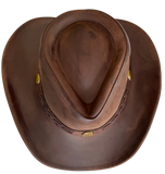 Outback Survival Gear- Boss Shapeable Leather Hat in Brown-H7001