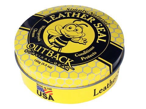 Outback Survival Gear - Leather Seal Cleaner, Conditioner Protects Leather  5.5oz Tin